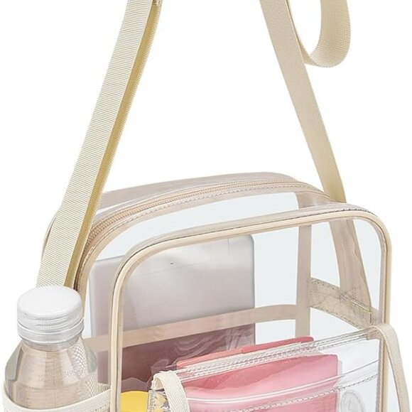 Clear Crossbody Bag for Stadium Events & Concerts - Adjustable Shoulder Strap Pu - Picture 1 of 8